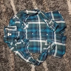Mossimo Size: S Green/White Plaid